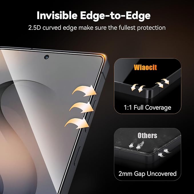 Wiaocit 3 Pack Tempered Glass Screen Protector - Image 6