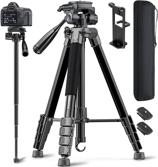 CAMBOFOTO 73" Camera Tripod and Monopod, Professional Aluminum Tripod Stand by CAMBOFOTO