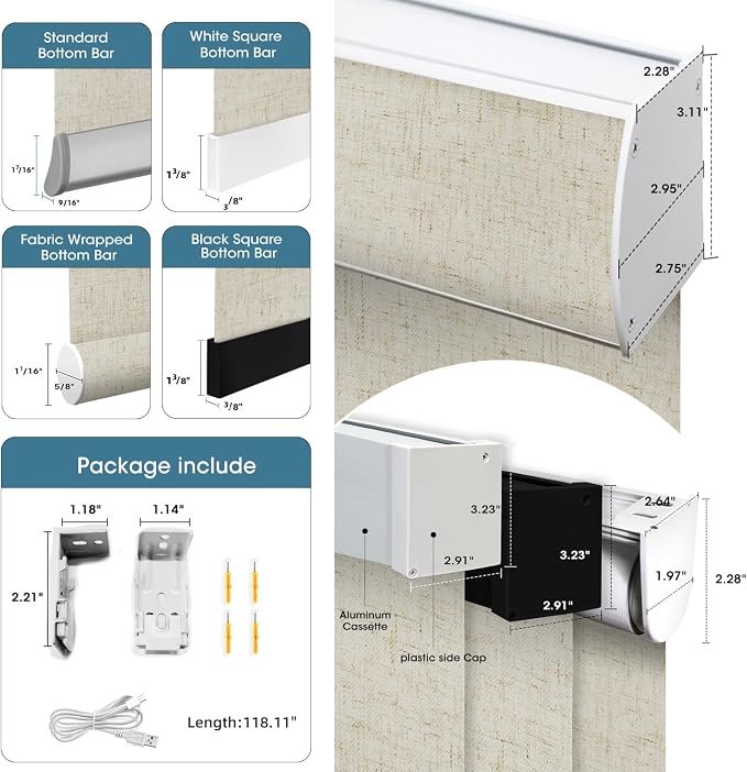 SmartWings Motorized 100% Blackout Shades Blinds, Custom Size, Cordless Window - Image 6
