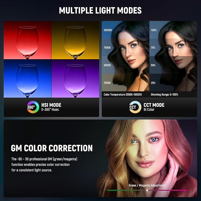 NEEWER 18 Inch RGB LED Ring Light APP Control - Image 3