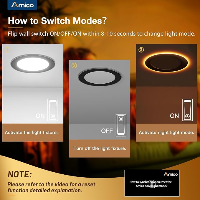 Amico 12 Pack Black 4 Inch 5CCT LED Recessed Ceiling Light - Image 3