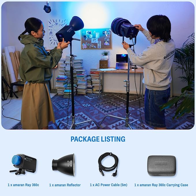 amaran Ray 360c 360W RGB LED Video Light APP/DMX Control 12 Effects, COB - Image 7