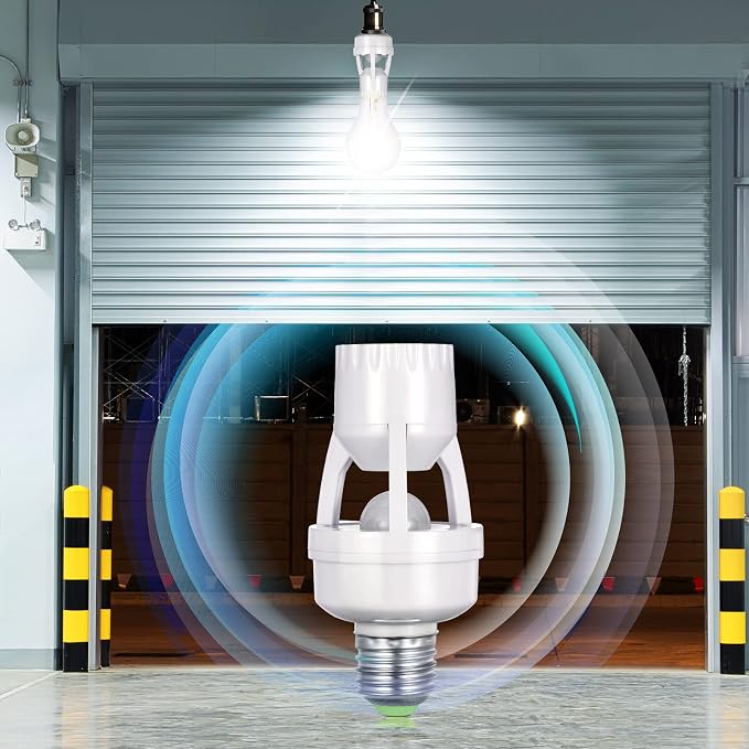 Hortsun 6 Pieces Motion Sensor Light Socket Smart Screw in Light Bulb Outlet - Image 3