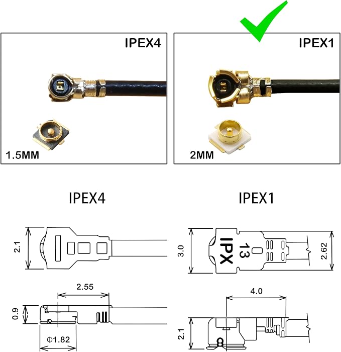 WiFi Bluetooth Antenna 2 Pack & Pigtail 2 Pack, 5Ghz 2.4Ghz WiFi Card Antenna - Image 7