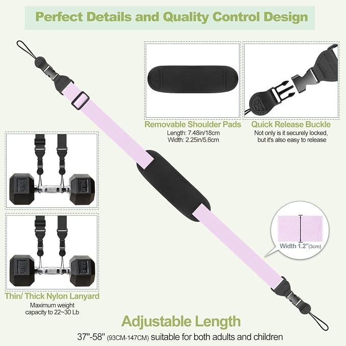 Universal Shoulder Strap, Removable Neoprene Padded Camera Strap, Adjustable - Image 6