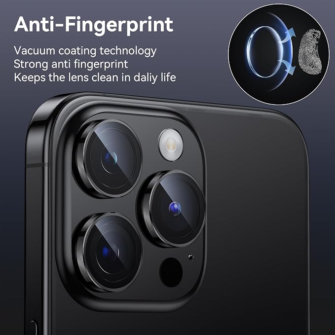 WSKEN for iPhone 15 Pro/iPhone 15 Pro Max Camera Lens Protector, Shatterproof - Image 4