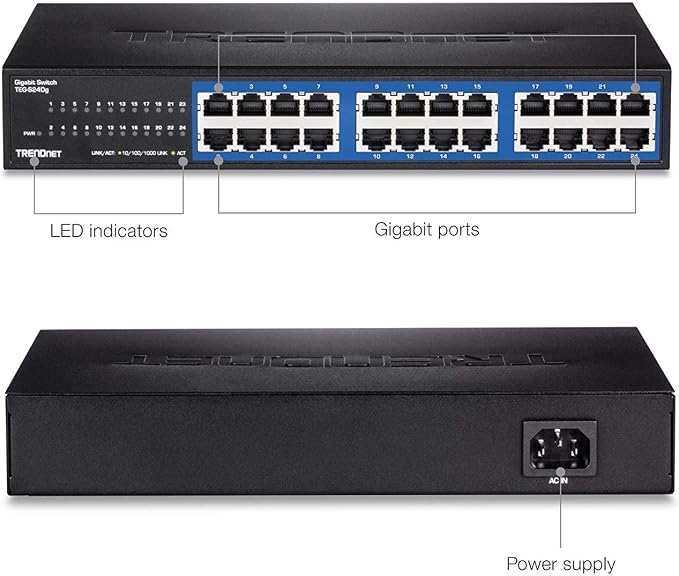 TRENDnet 24-Port Unmanaged Gigabit GREENnet Desktop Switch, Ethernet Network - Image 4