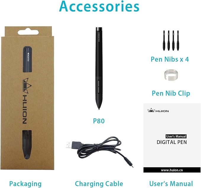 Huion P80 Rechargeable Digital Pen Stylus - Image 7