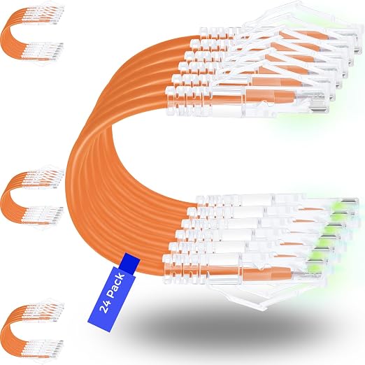 Rapink Slim Cat6/ Cat6a 2ft Ethernet Patch Cable - 10G Support by Rapink