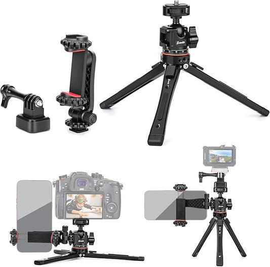 Zeadio Heavy Duty Metal Tripod Kit, Universal 1/4" Screw Adapter Tripod Mount by Zeadio