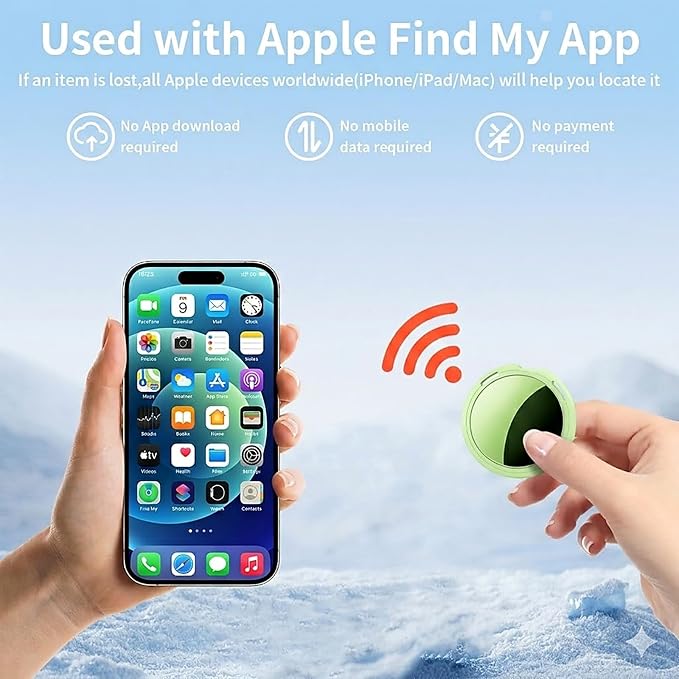 2 Pack Tracker Tags Pair with Apple Find My Bluetooth Air Smart Tags Key Finder - Image 4