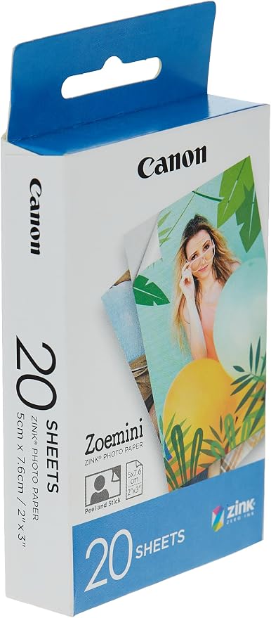 Canon Photo Paper, 20 Sheets | ZINK Technology | Sticker Paper | Pack of 2 - Image 4