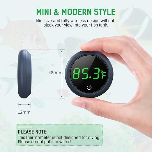 PAIZOO Fish Tank Digital Thermometer Accurate LED Display to ±0.9°F Tank - Image 7