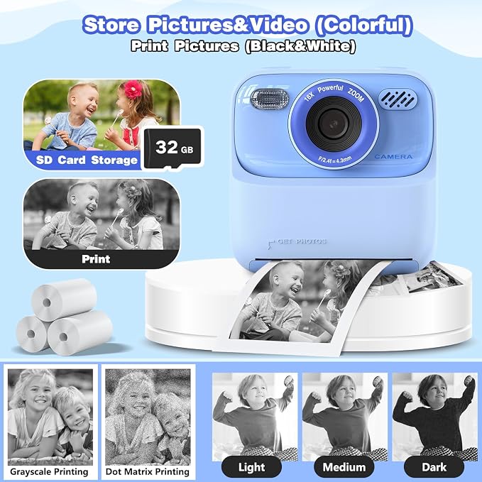masterbee Kids Camera Instant Print Photo, Birthday Gifts - Image 6