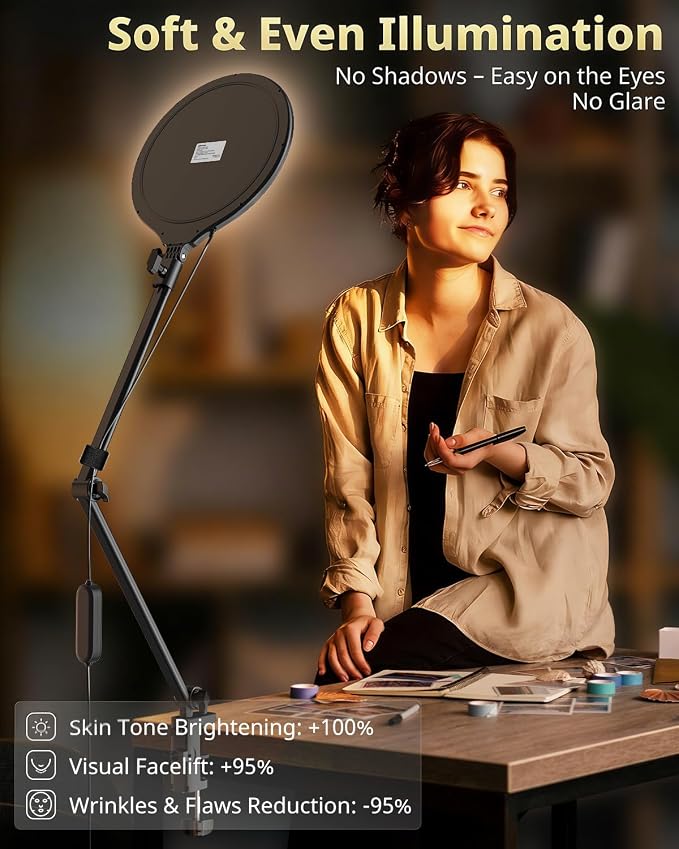 UBeesize 10" Desk Ring Light - Image 2