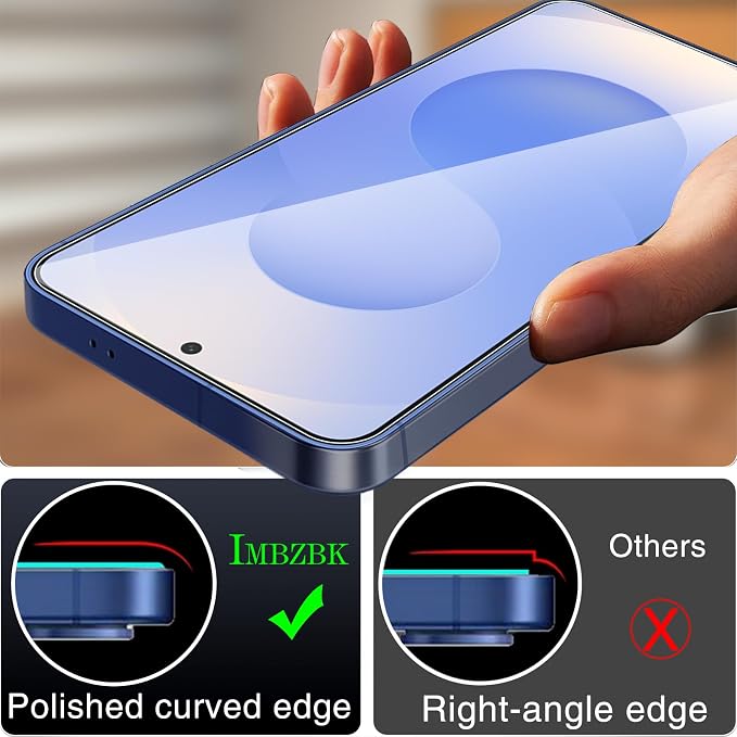 IMBZBK 3 Pack Screen Protector for Samsung Galaxy S25 Accessories, Case - Image 7