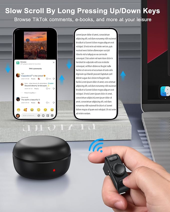 TikTok Scrolling Ring Remote Control, Camera Shutter Remote, Wireless Bluetooth - Image 2