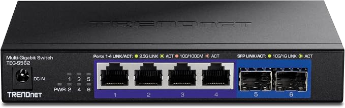 TRENDnet 6-Port Unmanaged Multi-Gig Switch, 4 x 2.5GBASE-T Ports, 2 x 10G SFP+ - Image 11