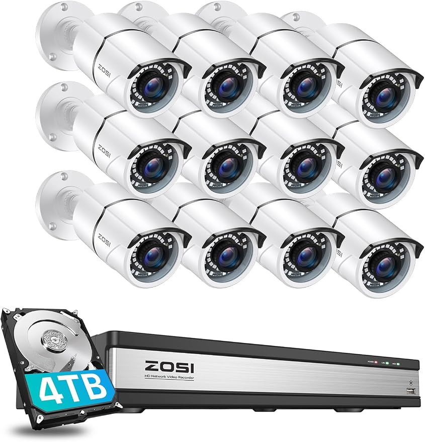 ZOSI H.265+ 1080p 16 Channel Home Security Camera System, 16CH DVR by ZOSI