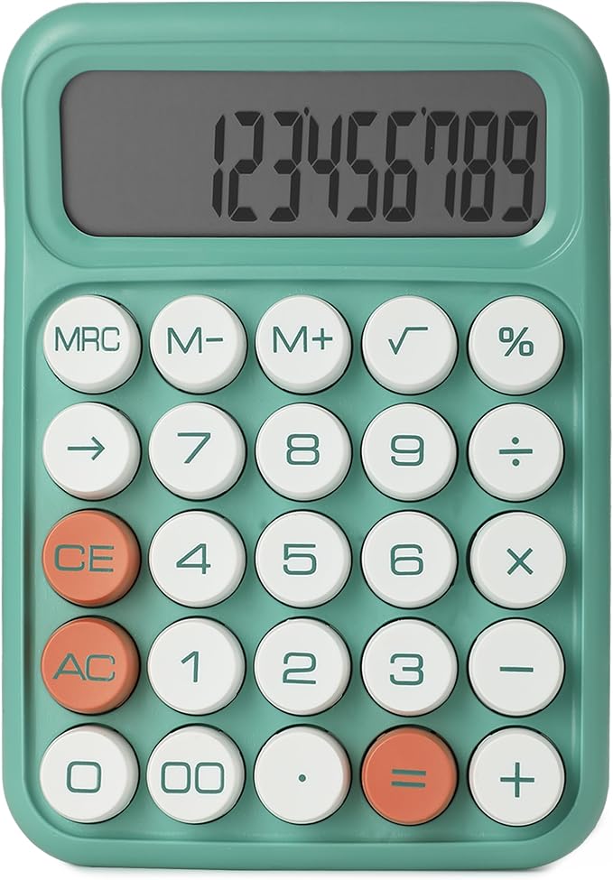 Mr. Pen- Mechanical Switch Calculator, 12 Digit Large LCD Display, Earthy Green - Image 8