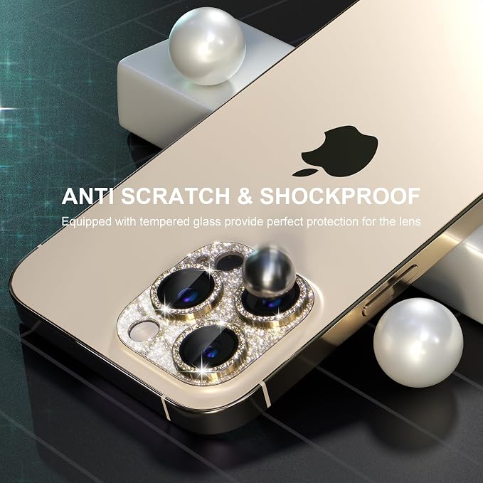 Choiche for iPhone 14 Pro/iPhone 14 Pro Max Camera Lens Protector, Bling Camera - Image 4