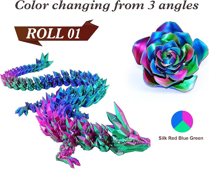 LOVOON Silk PLA Filament 1.75mm, 2KG Bundle 3D Printer Filament, 3D Printing - Image 2