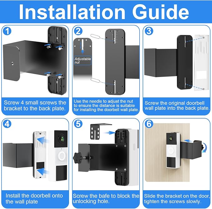 Anti-Theft Doorbell Mount No Drill Compatible - Image 6