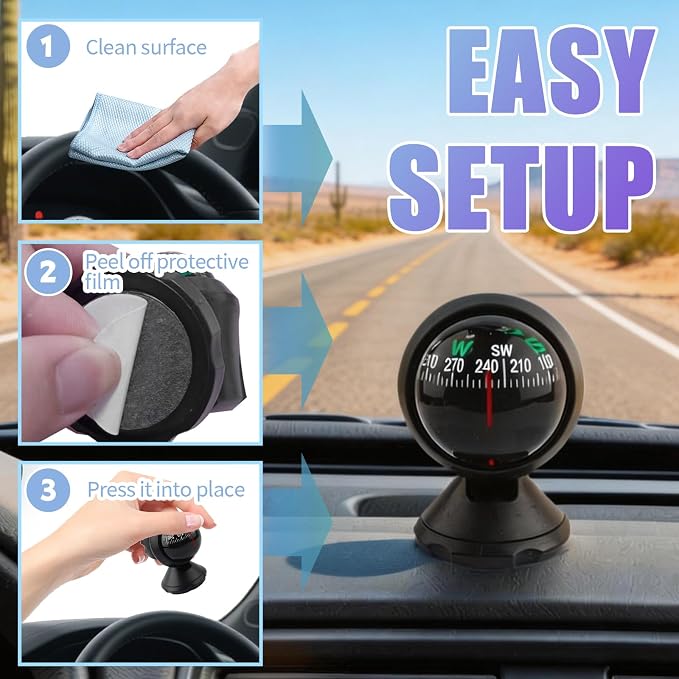 2026 New Upgraded Car Compass Dashboard Adjustible, Night Vision Compass - Image 6