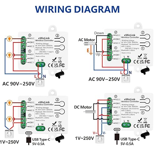 DieseRC 2 Channels WiFi Smart Switch, AC 90V-250V 220V Passive Output Relay - Image 7