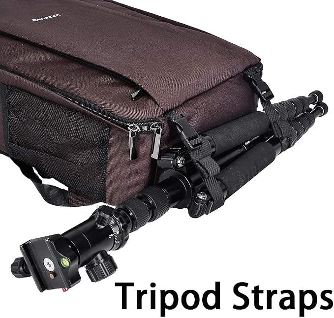 Cwatcun Camera Backpack with Rain Cover, Tripod Holder, USB Port, 15.6" Laptop - Image 6