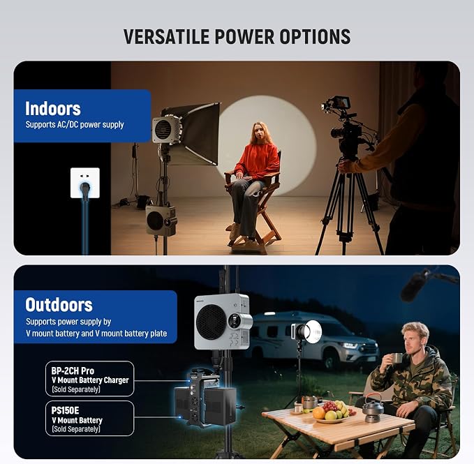 NEEWER HS200B Portable LED Video Light APP/2.4G/DMX Control, 280W 84400lx/1m Bi - Image 7