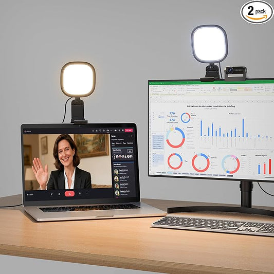 Upgraded Ring Light for Laptop, Monitor & Desk – Eye-Caring Diffused LED by LitONES