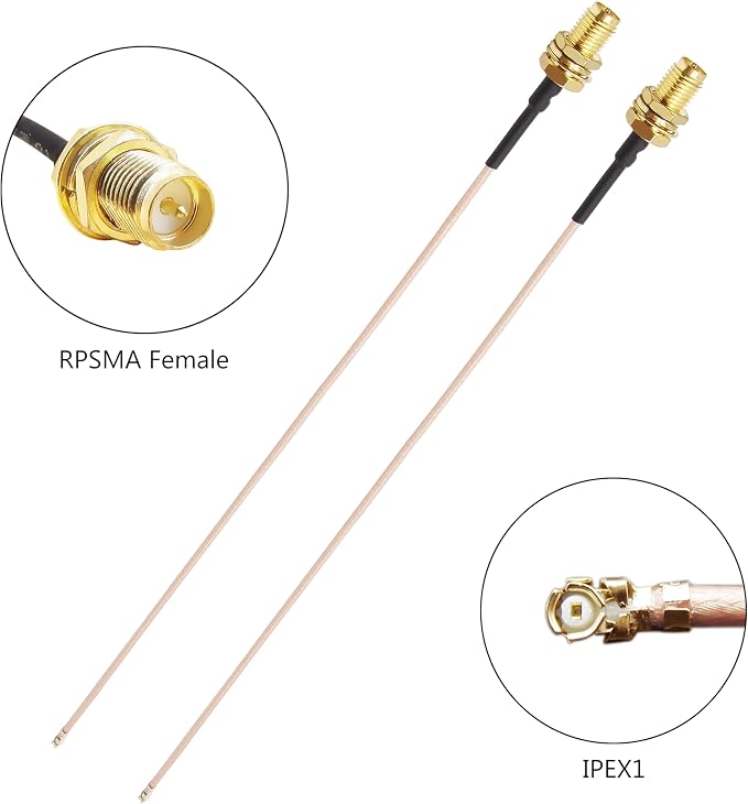 WiFi Bluetooth Antenna 2 Pack & Pigtail 2 Pack, 5Ghz 2.4Ghz WiFi Card Antenna - Image 4