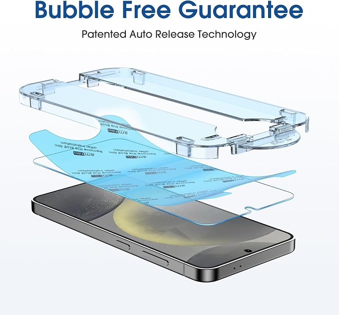 amFilm Auto-Alignment OneTouch for Samsung Galaxy S24 6.2" Screen Protector + - Image 3