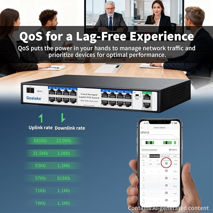 Goalake 16-Port Gigabit PoE+ Switch - Image 6