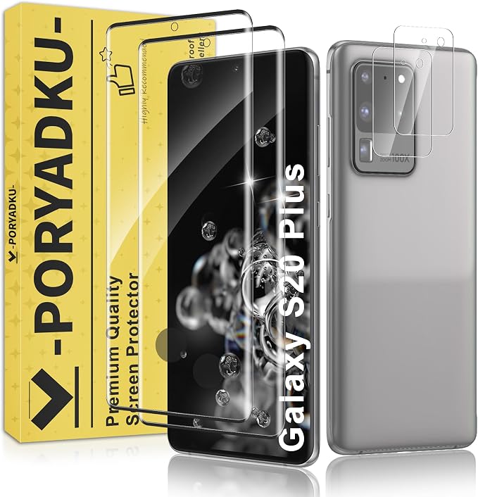 2+2 Pack for Samsung Galaxy S20 Ultra Screen Protector and Camera Protectors by JavoYion