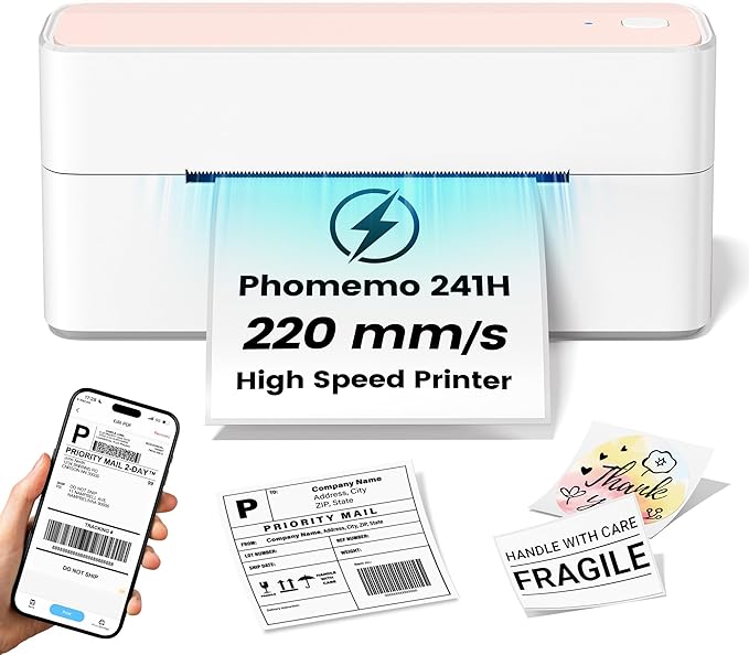 Phomemo High-Speed Shipping Label Printer 220mm/s by Phomemo