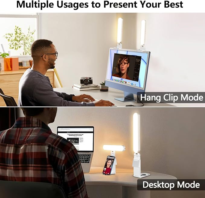 yAyusi Dual-lamp Video Conference Lighting, LED Streaming Light - Image 3