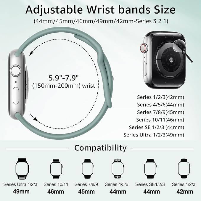 6 Pack Sport Bands Compatible - Image 2