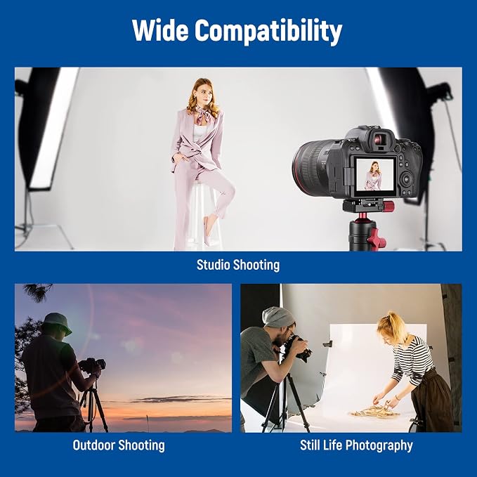 NEEWER Tripod Head, 360° Rotating Panoramic Ball Head - Image 7