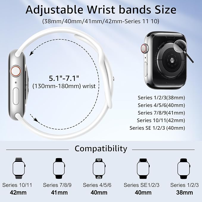 6 Pack Sport Bands Compatible - Image 2