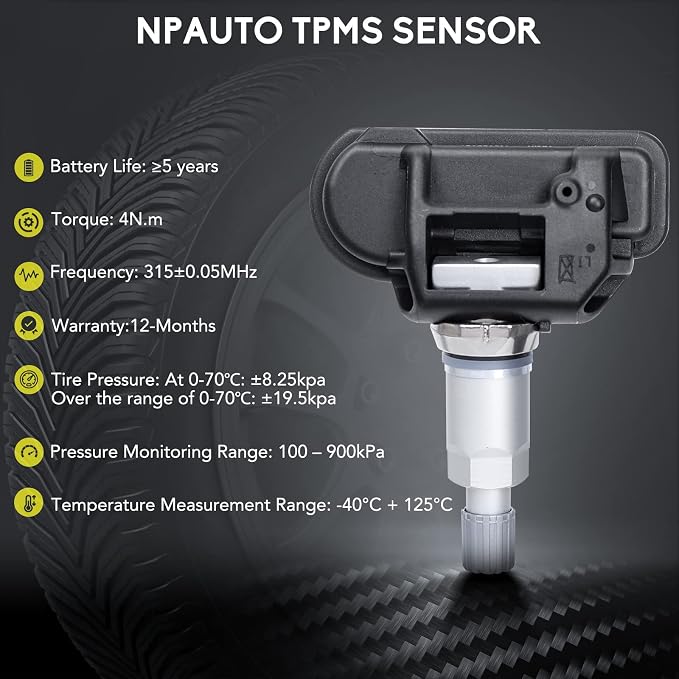 NPAUTO TPMS Sensor Fits for Smart Fortwo, Mercedes Benz C300 C350 C63/CL63 AMG - Image 4
