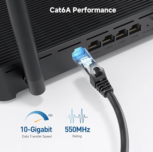 Cable Matters 10Gbps Snagless Shielded Cat 6A Ethernet Cable - 35ft - Image 3