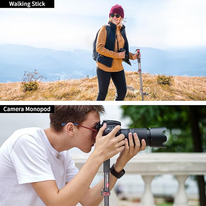 66.9in/170cm Camera Monopod INNOREL VM80A Aluminum Alloy Portable Compact - Image 6