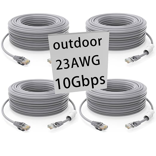 Cat 6 Ethernet Cable - 100 ft Heavy Duty by GWFIBER