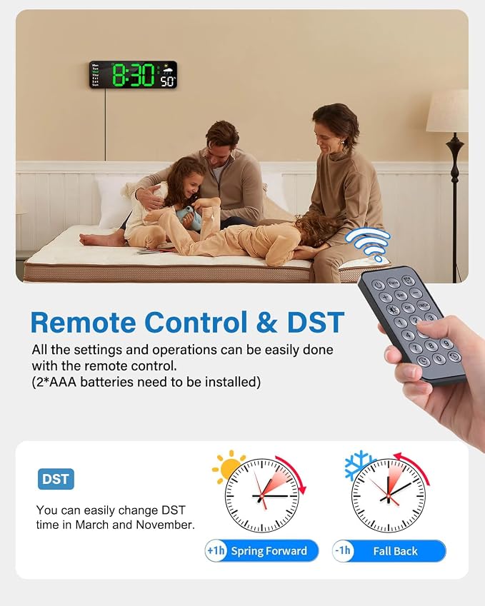 Digital Wall Clock, Digital Clock Large Display - Image 7