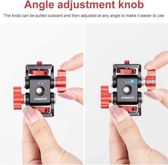FOMITO Aluminum Alloy Dual Head 1/4'' Screw and 1/4'' Screw hole, DSLR Rabbit - Image 7