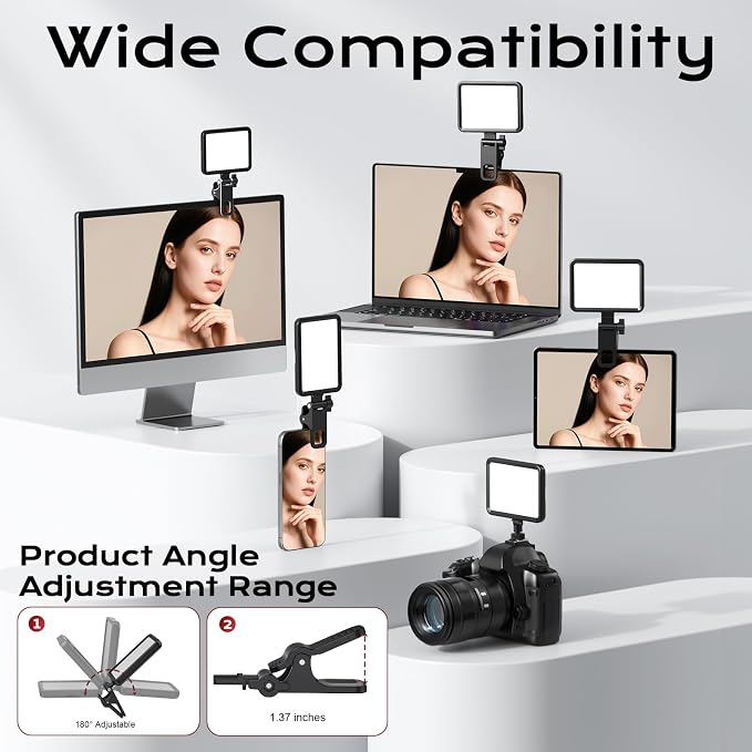 Rechargeable Soft Selfie Light for Phone, 4-14H Battery Portable LED Light for - Image 7