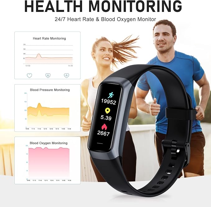 Fitness Tracker with 24/7 Heart Rate, Health Tracker with Step Counter Calories - Image 3