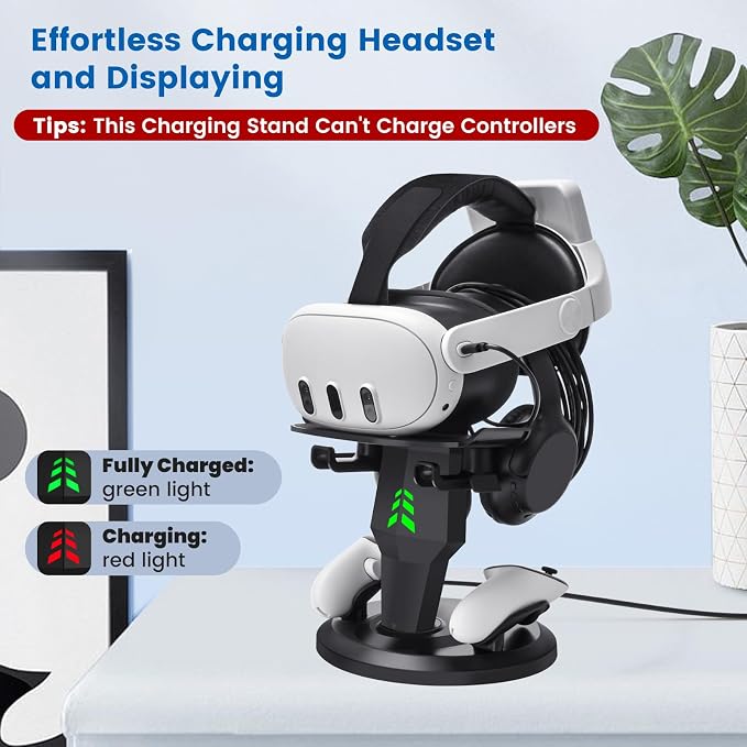 VR Headset Charging Dock for Meta Quest 3/Quest 3S/Quest 2, VR Charging Stand - Image 3
